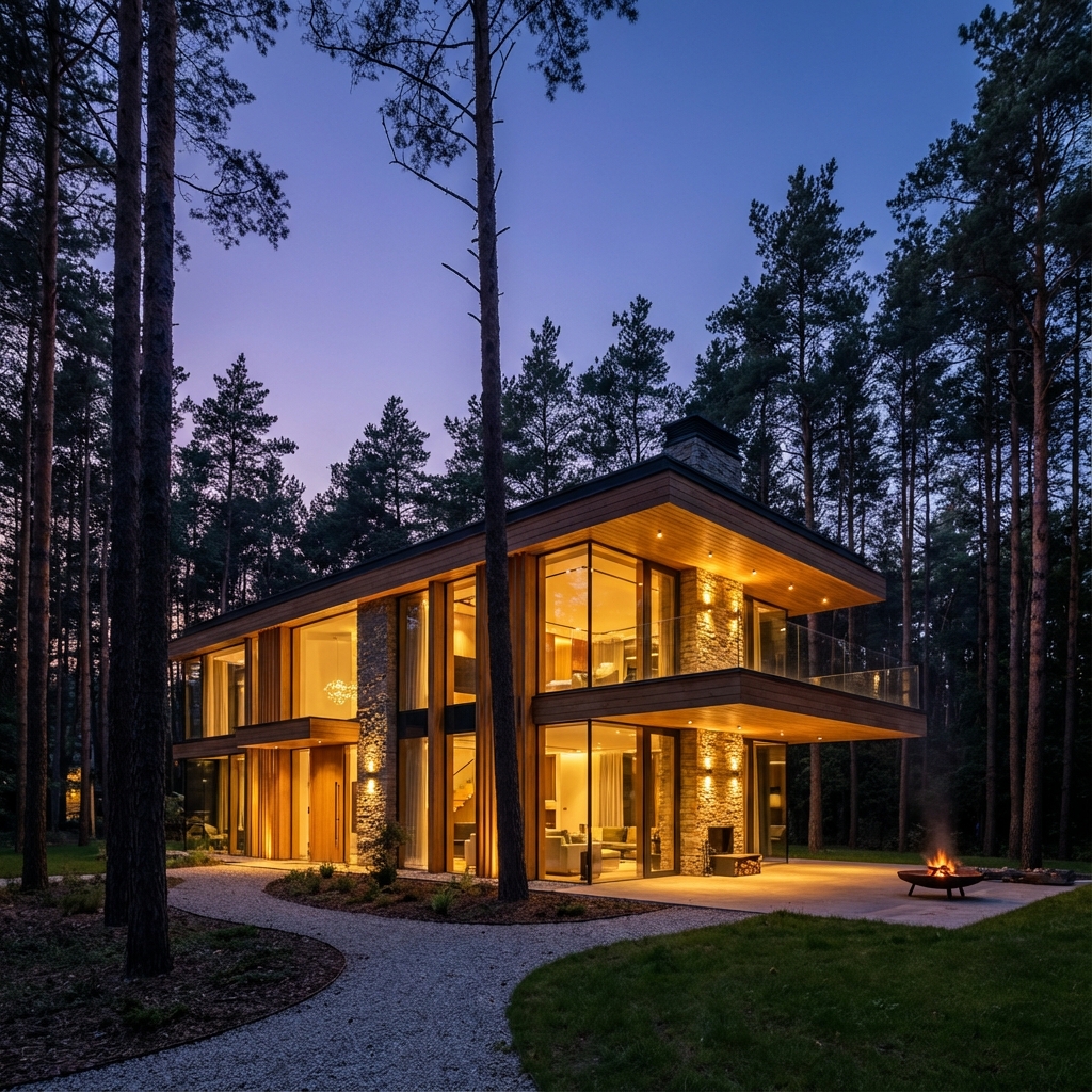 Luksusowa willa w Puszczykowie - zewnątrz